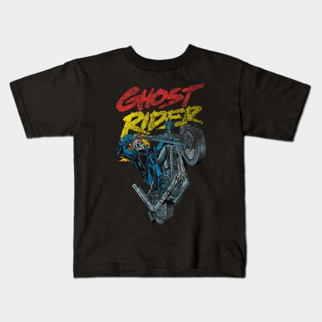 ghost rider classic Kids T-Shirt by k4k7uz